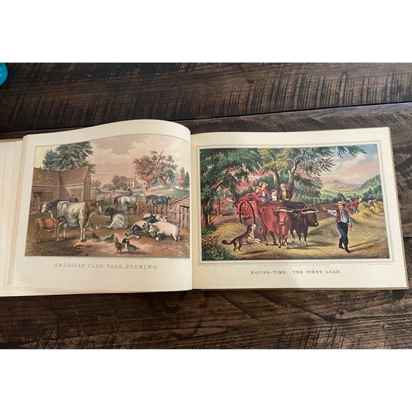 Vintage 1952 Currier and Ives America Table Top Book - Picture 7 of 12